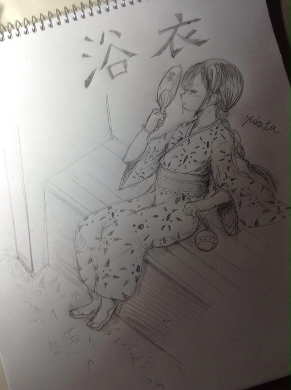 横目の浴衣少女