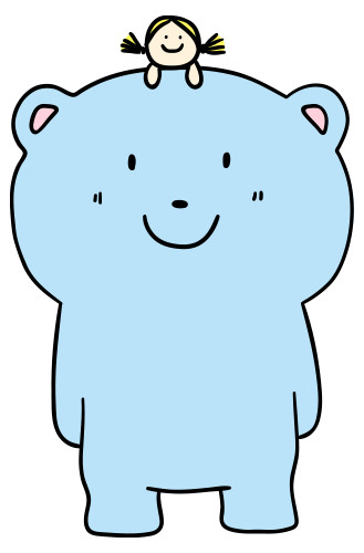 しろくまとおんなのこのにんぎょう