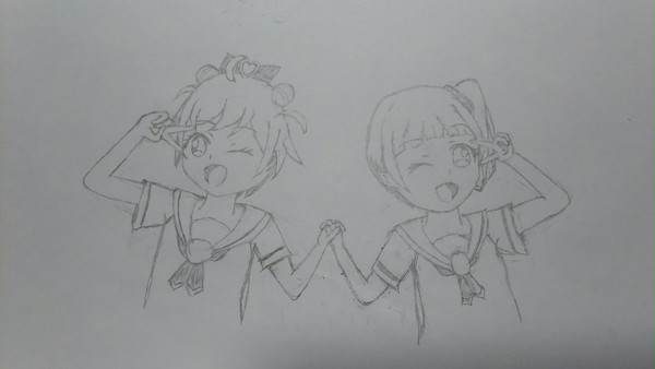 姉妹でかしこま