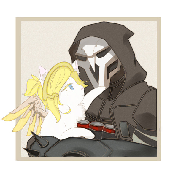 Reaper＆Mercy情头一对。