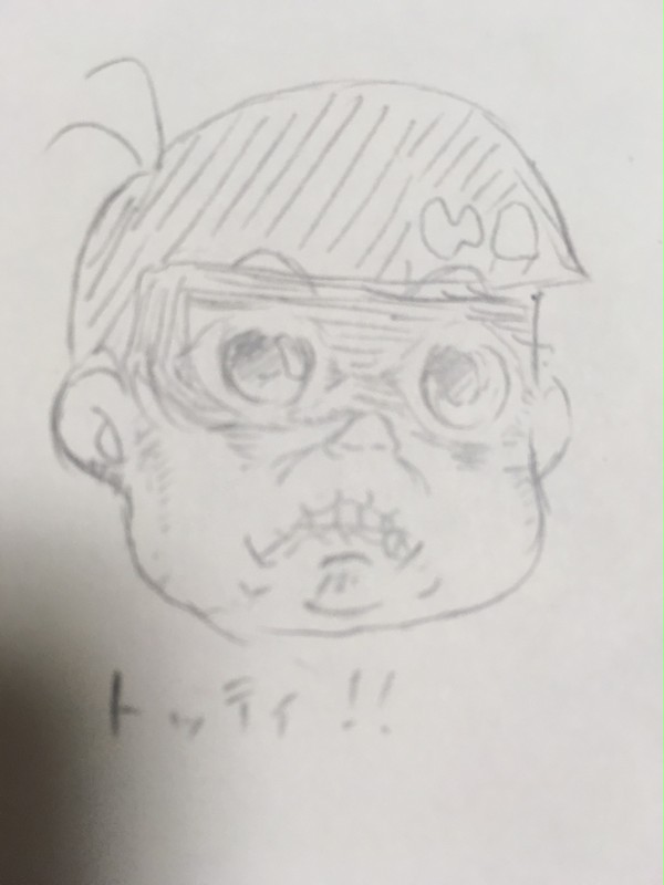 トッティ描いてみたやつ（笑）
