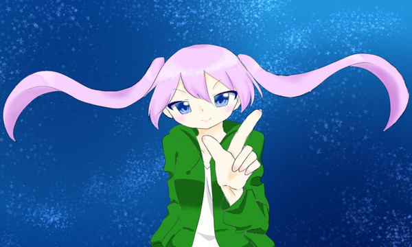 女の子と星