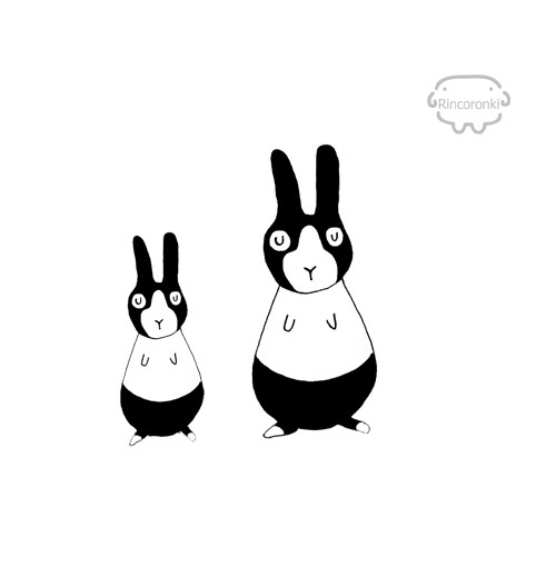兎 rabbits hop