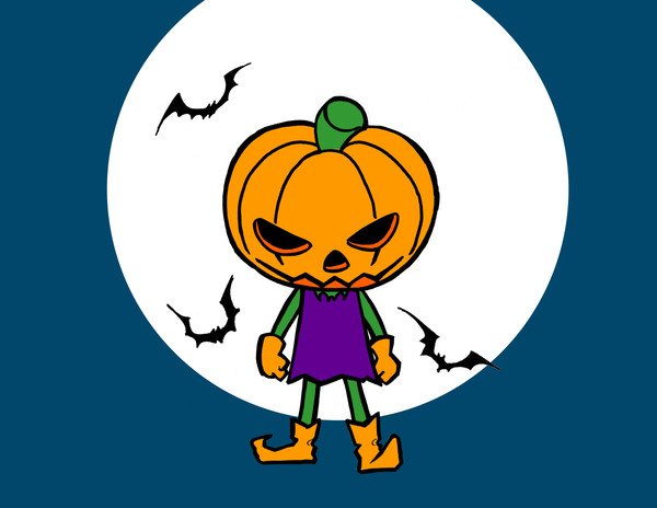 ハロウィンのかぼちゃの子
