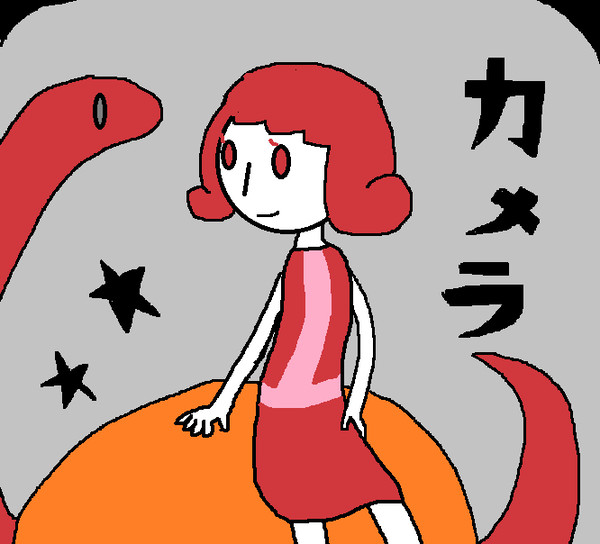 女の子と怪獣カメラ
