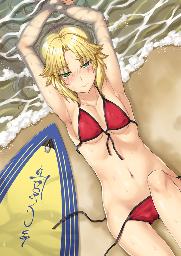 浜辺でサモさんと