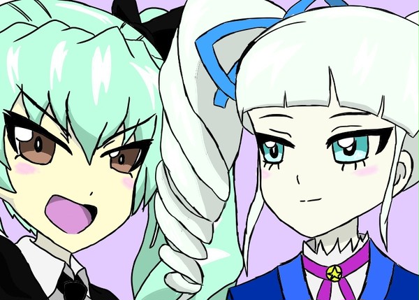 【ガルパン×アイカツ！】　ドゥーチェとユリカ様　ウィッグペア
