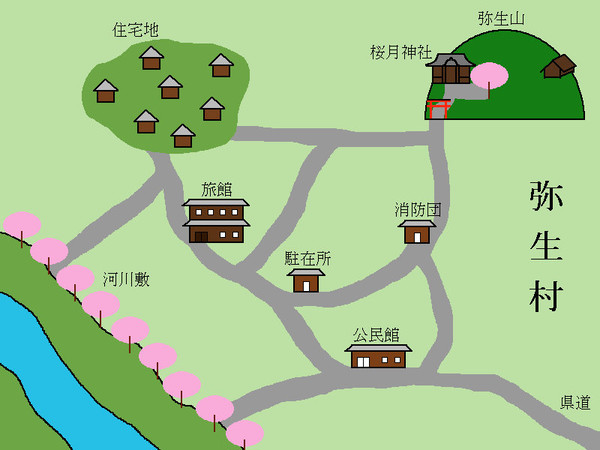 【CoCシナリオ】弥生桜奇譚 マップ