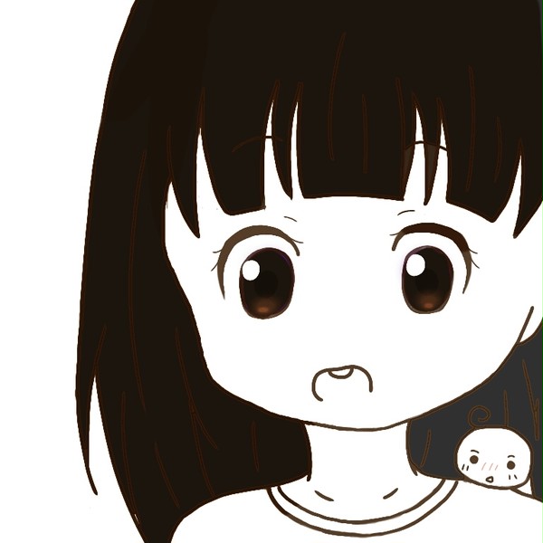 女の子と宇宙人?《白黒》