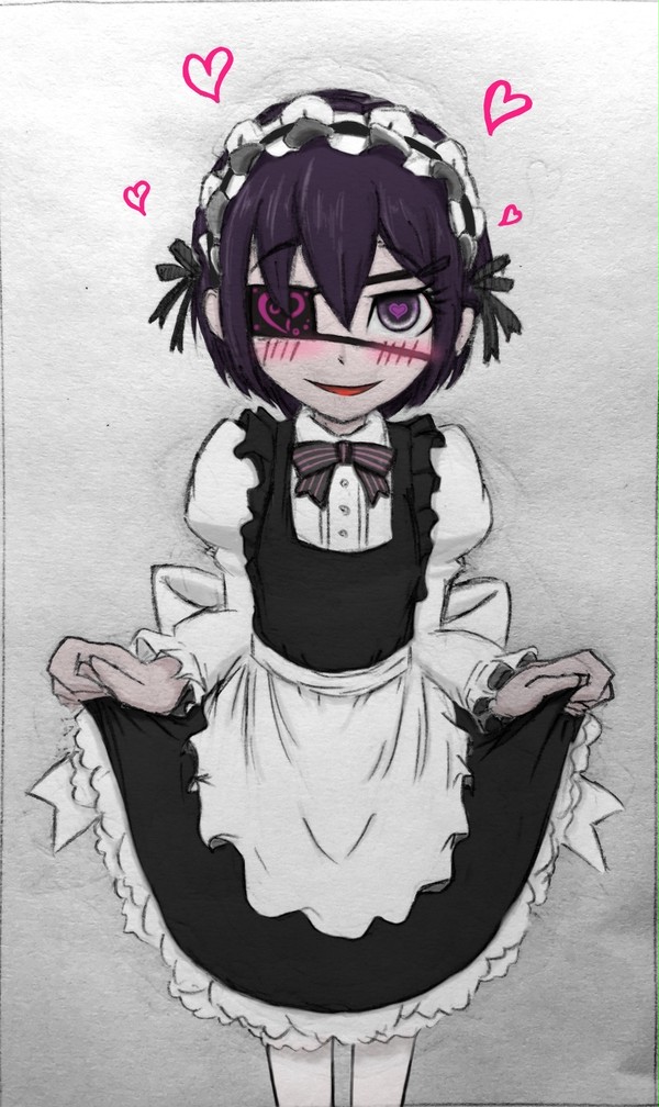深杉愛子ちゃんにメイド服っぽいのを着て貰った