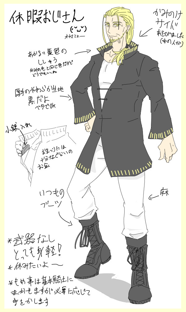 【士武2】ジャック私服【補足】
