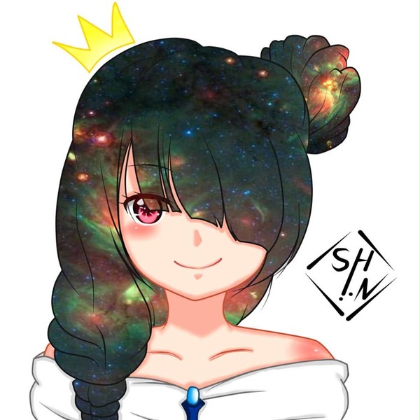 Galaxy hair and kurumi