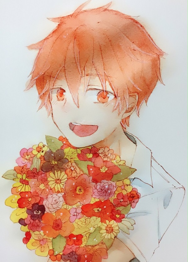 花束と守沢
