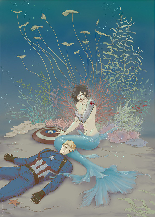 人魚Bucky & cap