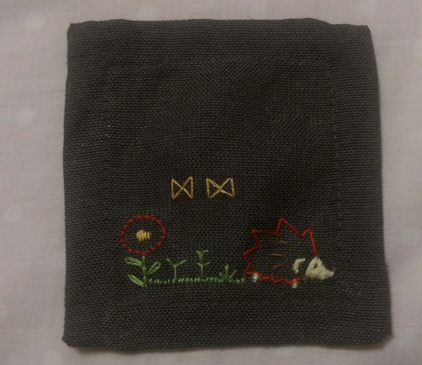 ハリネズミの刺繍②