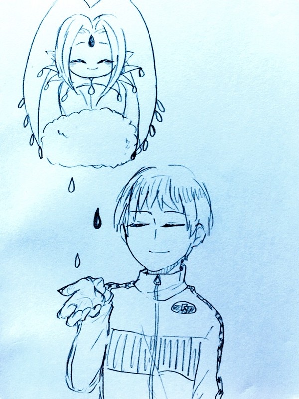 柳とレイン