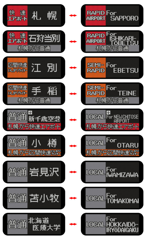 733系方向幕(フルカラーLED)