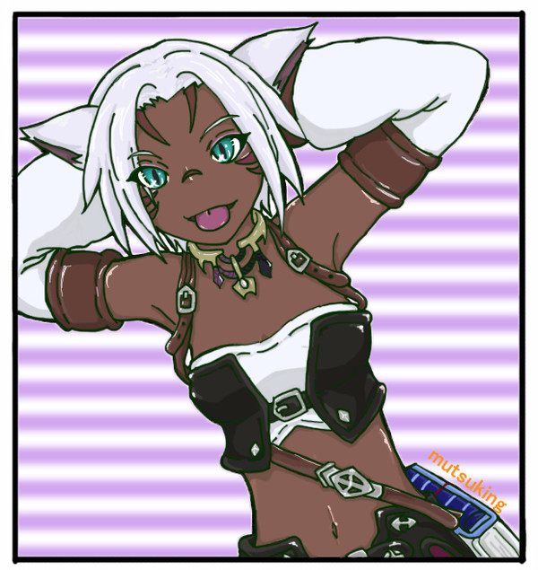 友達に描いたアイコン。