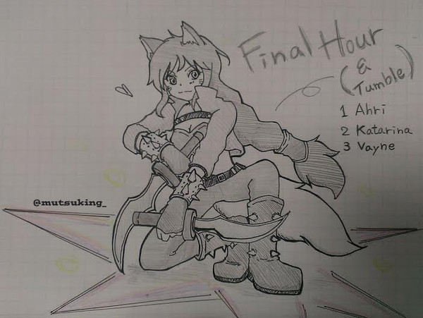 イベントで描いたAhriたそ。