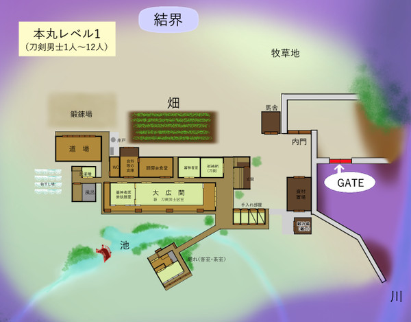 審神者常駐型本丸レベル1~3