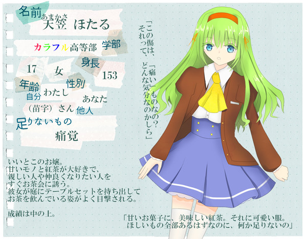 「たりいろ」天笠 ほたる「学生証」
