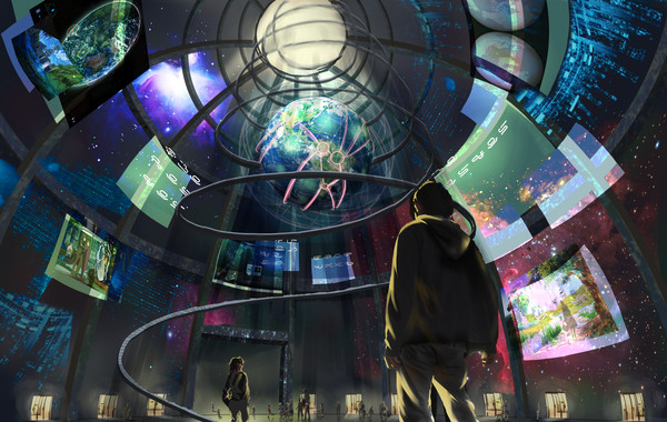 コンセプトアート 近未来巨大空間