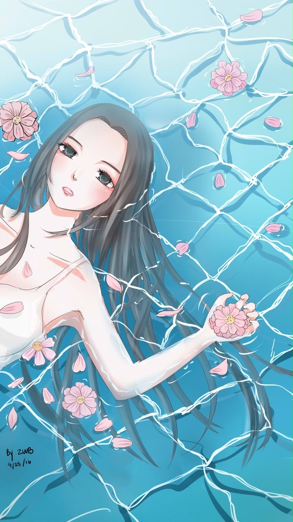 临水照花