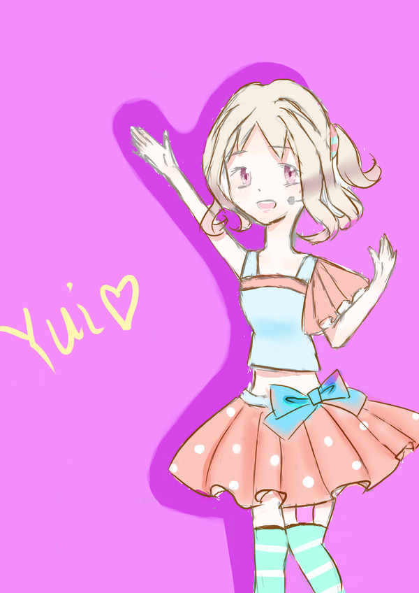 画了超级可爱的偶像yui！