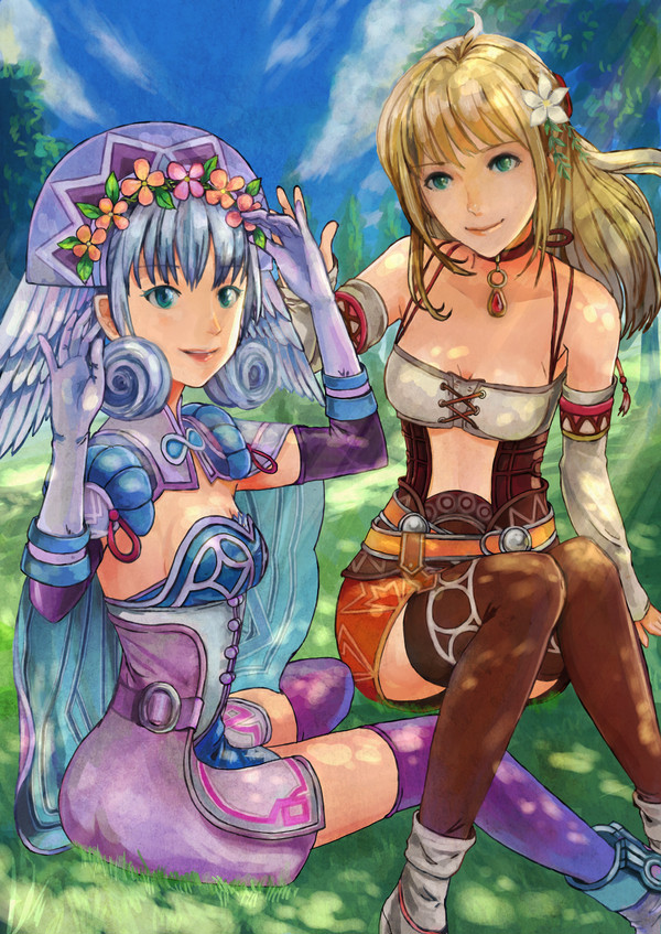 草原のフィオルンとメリア