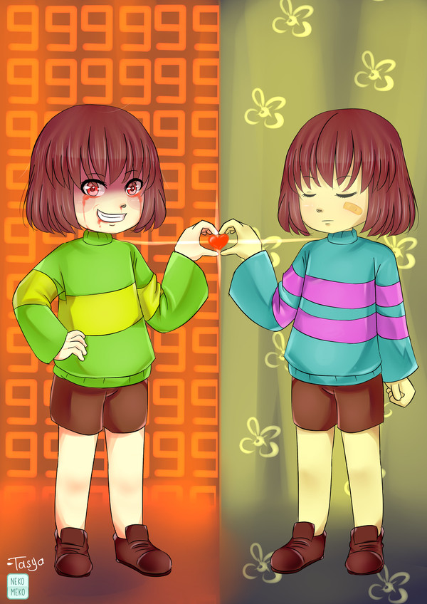 Fanart (Chara x Frisk Undertale)