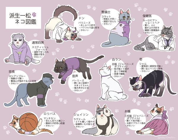 派生四男ネコ図鑑