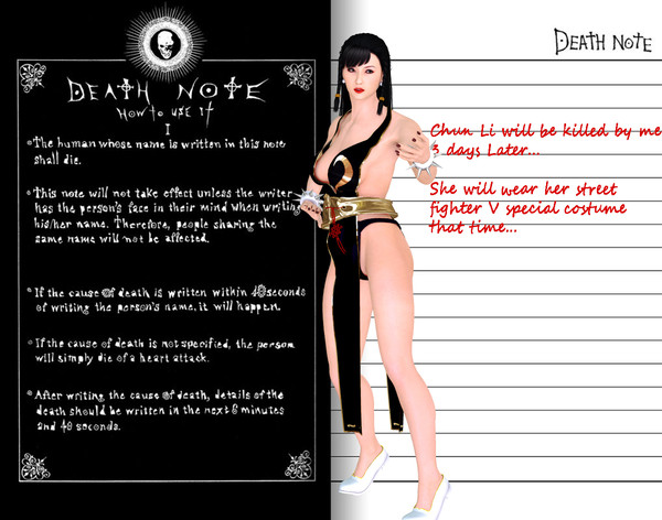 Chun li and Death note?
