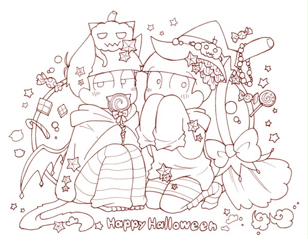 ハロウィン線画