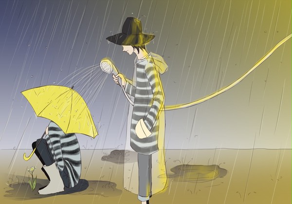 下雨