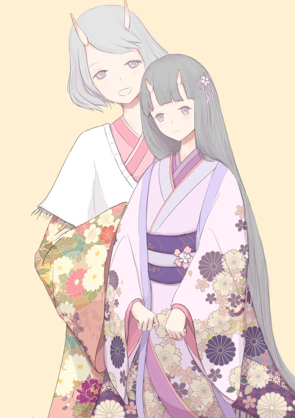 和服 鬼 母女?