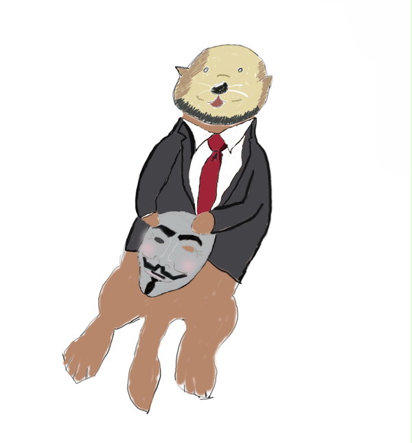 カワウソ。タキシード。マスク。