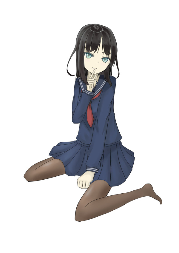黒セーラーの女の子