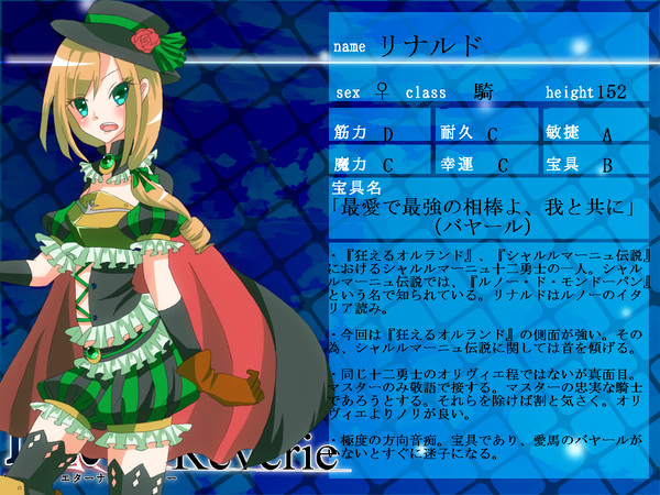 【F/er】リナルド【サーヴァント】