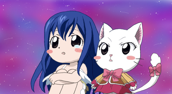 Fairy tail fan art, Wendy&Carla