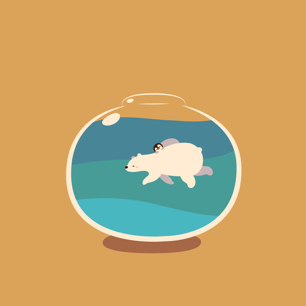 シロクマとペンギン