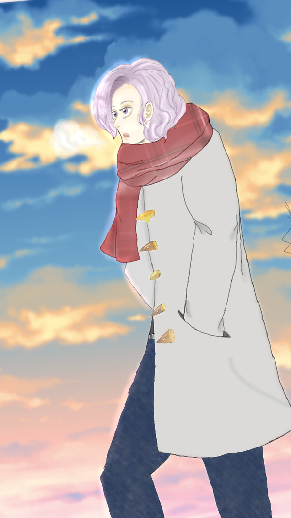綾部と冬の朝