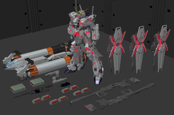 白いのと武器とかを並べてみる
