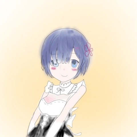 レム(線画15分クオ)