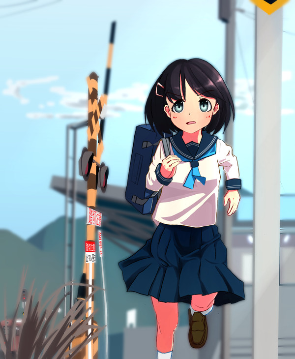 走る女の子