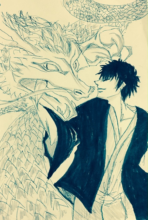 落書き 水龍カラ松と 一松
