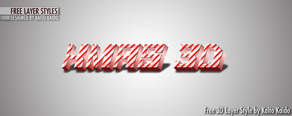 Christmas 3D Text Layer Style