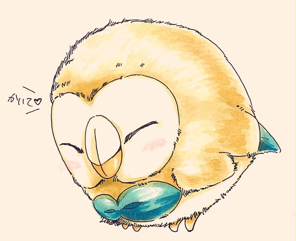 頭をかいてほしいモクロー