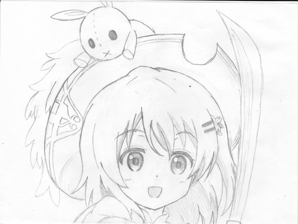 練習程度にココアちゃんを模写