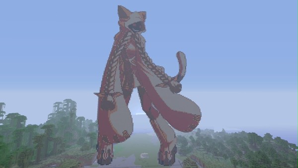 Minecraft　ドット絵　タオカカ