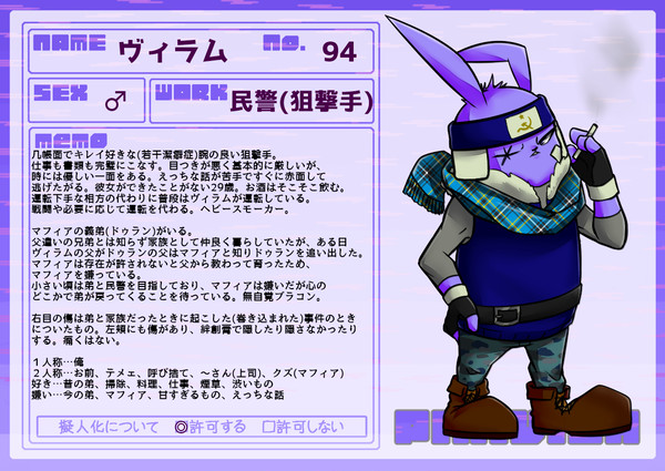 【ピクビッチ】ヴィラム【キャラシ】